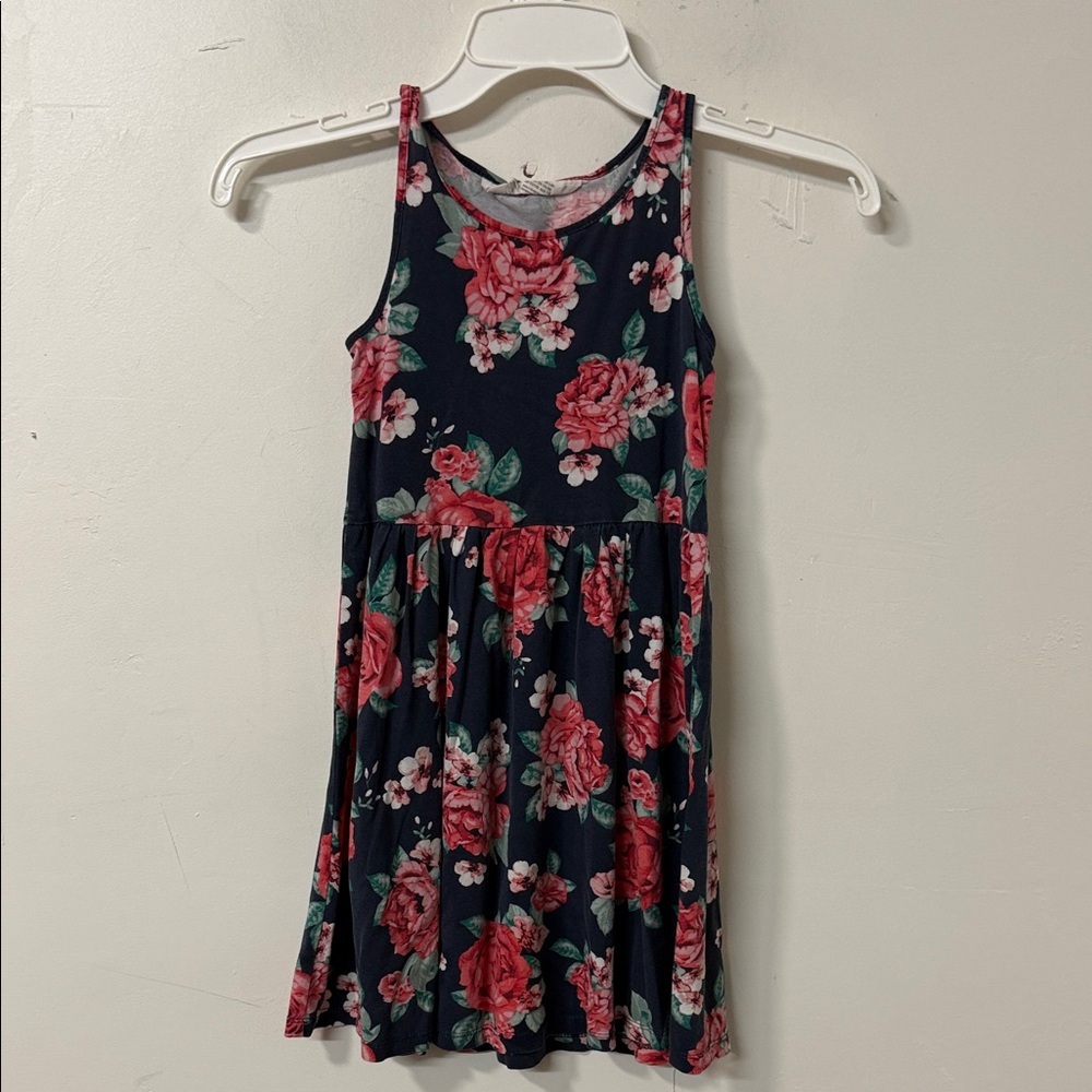 H&M Floral Kids Dress - Navy and Pink